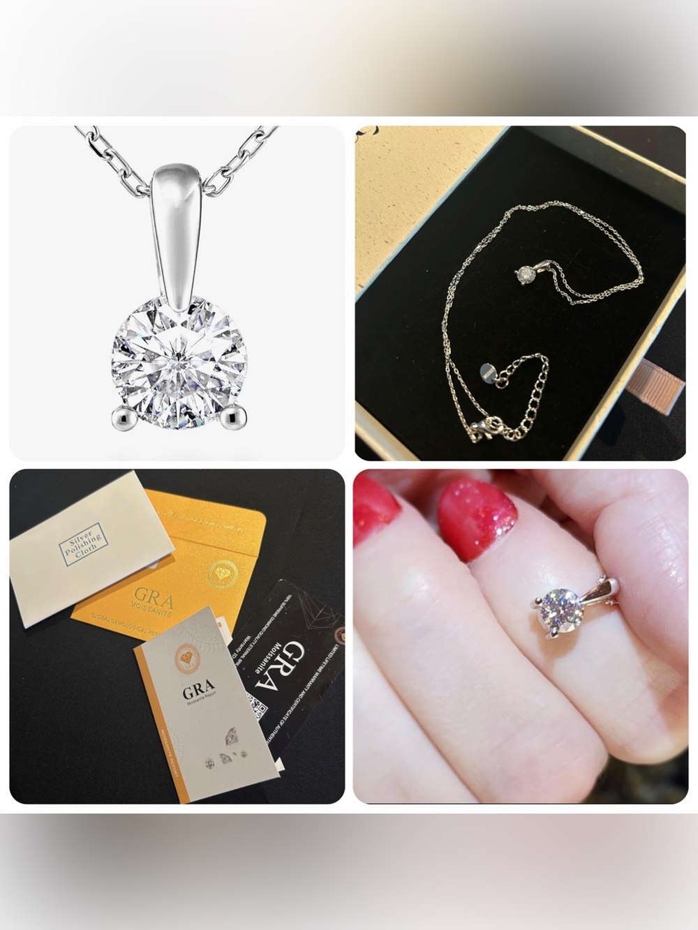 π¨SALEπ¨ 0.76 CT Diamond pendant Sterling Silver Round Solitaire Necklace 925
